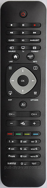 

Пульт для телевизора PHILIPS. Модель 2422 549 90477 3D LED LCD TV