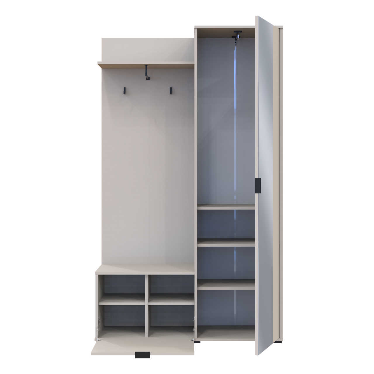 Передпокій Doros Дора Кашемір 1 ДСП/1 Дзеркало 113.5х40х192 (44900364) 7