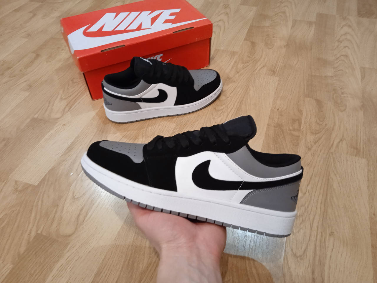 

Кроссовки Nike Air Jordan Low Кожа!, Серый