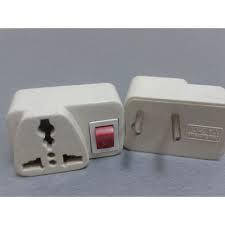 

Английский сетевой переходник с выключателем