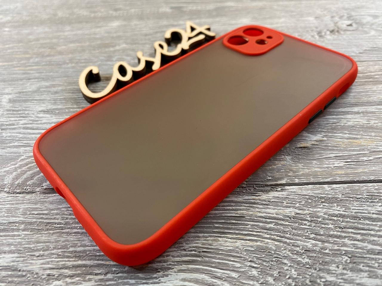 

TPU чехол Matte Color Case (TPU) на iPhone 11 (4 цвета) красный