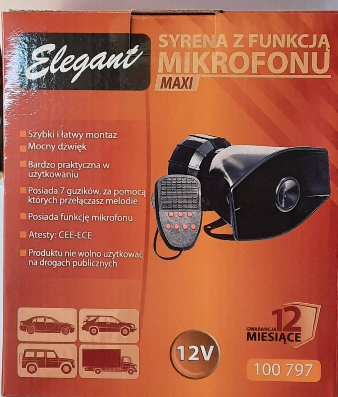 

Сигнал звуковой автомобильный СГУ Elegant 100 797 12v