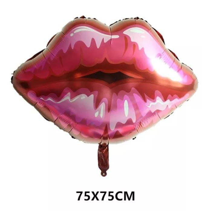 

Фольгированный шар ГУБЫ 75х75см, Красный