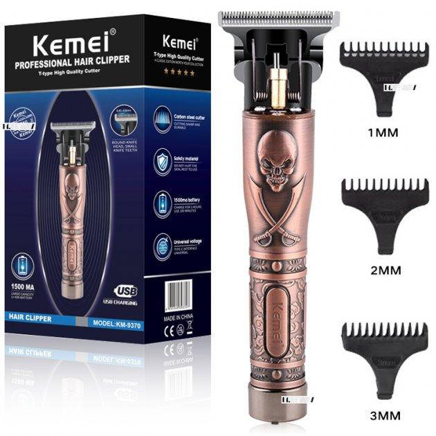 

Беспроводной триммер для волос KM-9370 профессиональный Kemei 5W LED