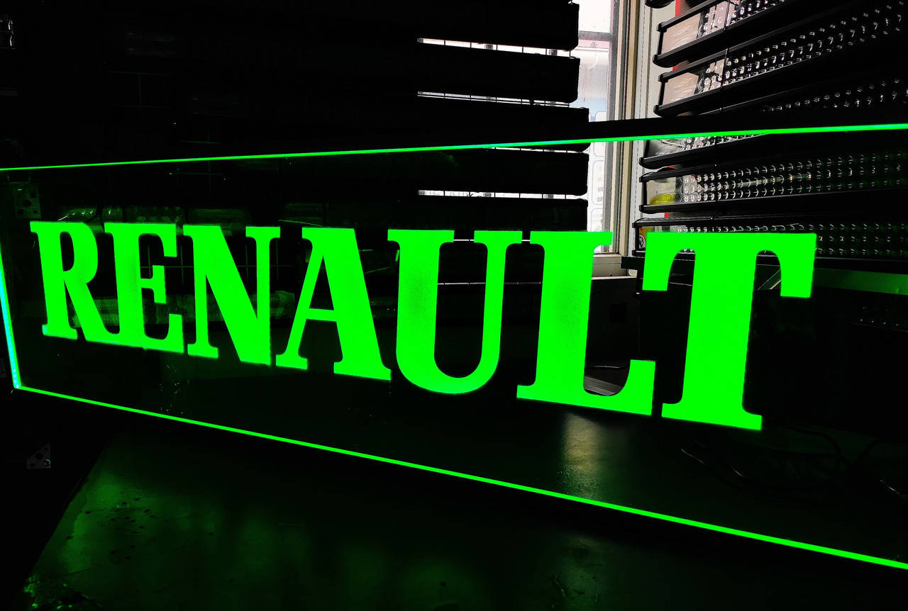 

Неоновая Led табличка на заднюю стенку грузовиков, RENAULT 20х90 см
