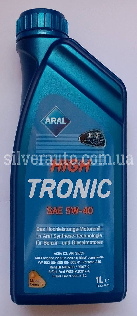 

Моторное масло Aral High Tronic 5W-40 1л