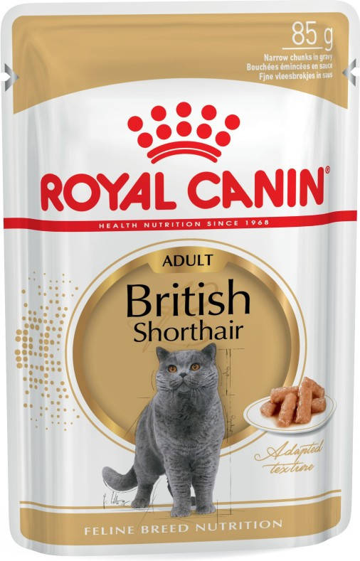 

Royal Canin (Роял Канин) British Shorthair Adult для британских короткошерстных кошек пауч (в соусе), 85 г.