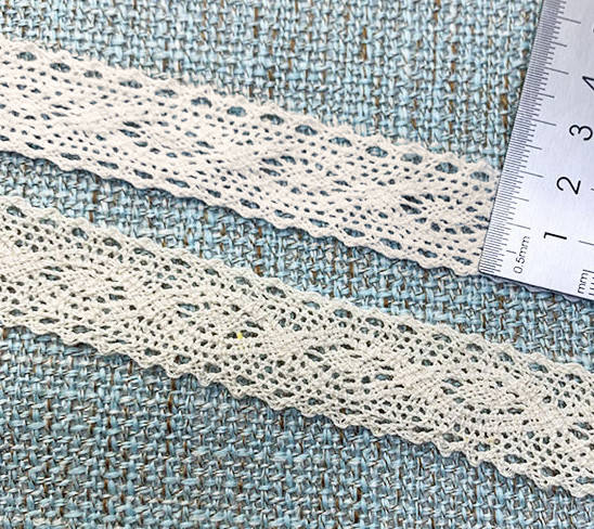 

Кружево натуральное хлопок (лен) 2,0см Цвет - Бежевый цвет, Белый