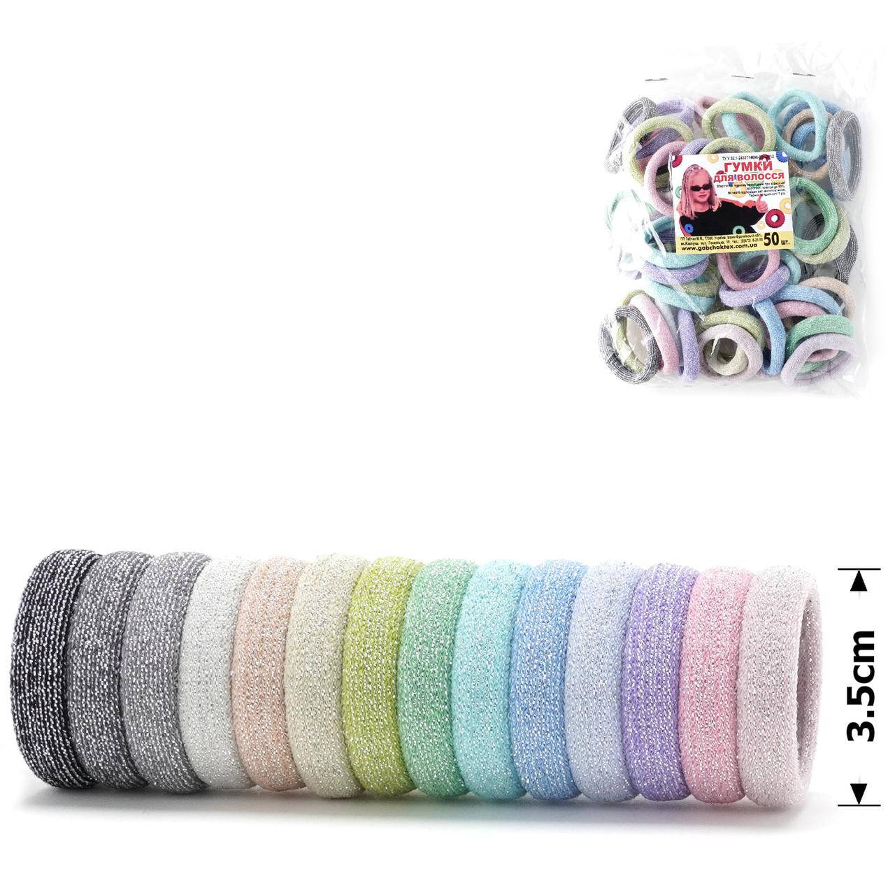

Резинка "Калуш" микрофибра Ø3.5cm с люрексом светло-пастельная 22972