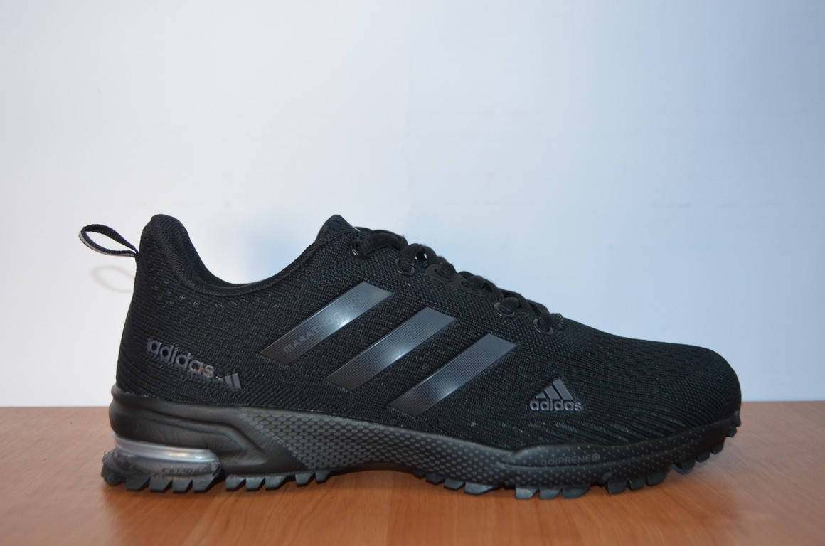 

Кроссовки летние Adidas черные .Мужские летние кроссовки ., Черный