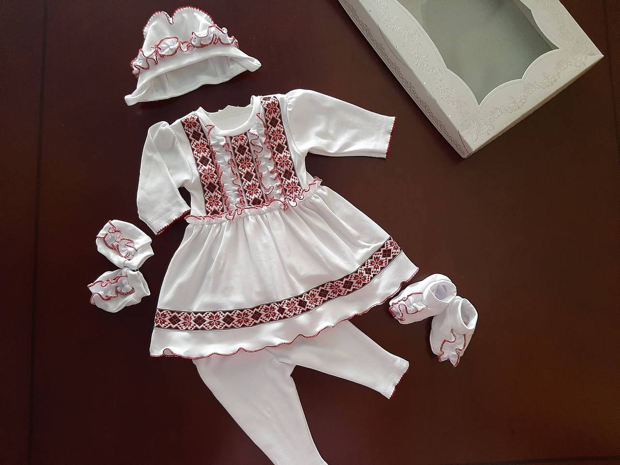 

Набір-вишиванка для хрещення дівчинки трикотажний