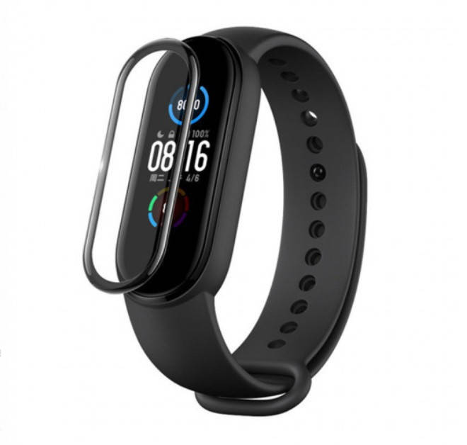 

Защитная плёнка с чёрной рамкой для фитнес-браслета Xiaomi Mi Band 6