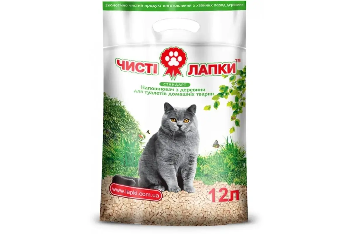 

Наполнитель для котов "Чистые лапки" Стандарт древесинный 3 кг.