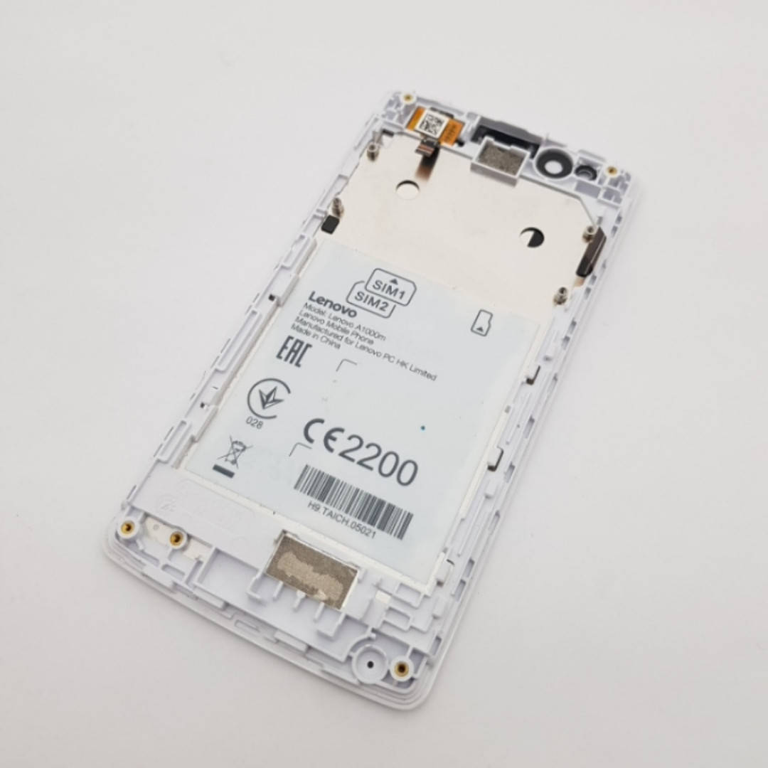 

Дисплей Lenovo A1000m белый сервисный оригинал с разборки