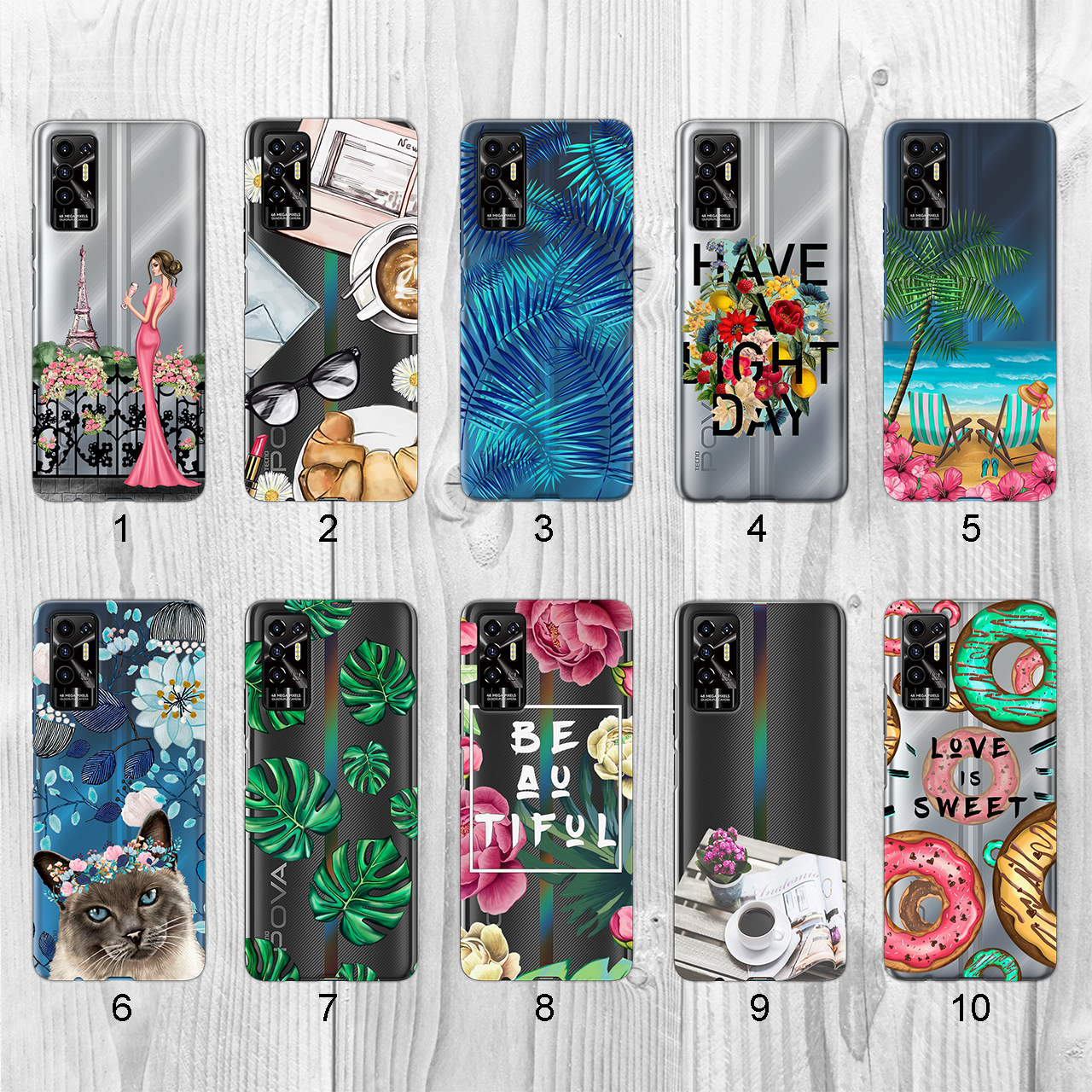 

Силиконовый чехол с рисунком для TECNO Pova 2 (LE7) (new collection)