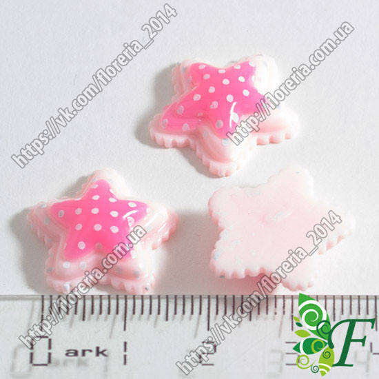 

Объемная Серединка звездочки розовые за 2 шт. Kit_Сб-107, Разные цвета