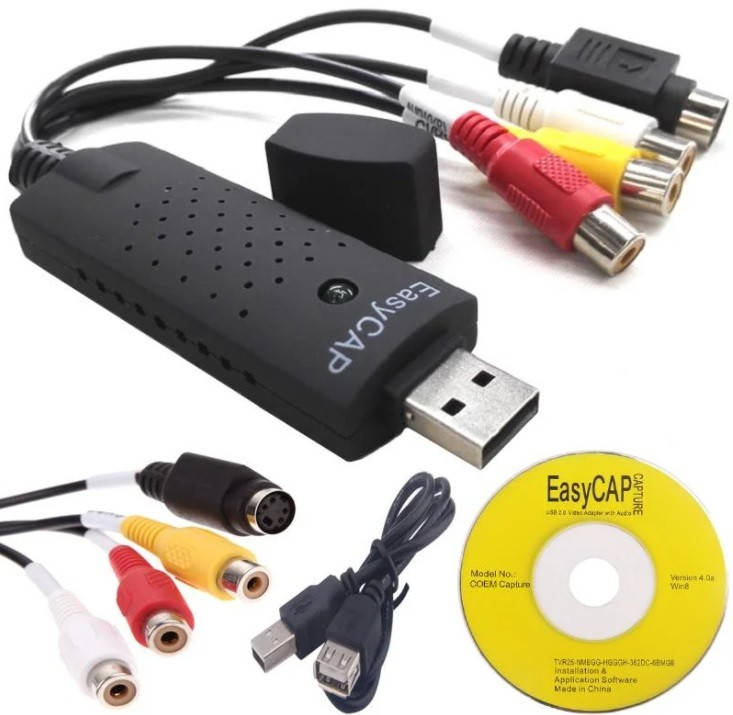 

Easycap USB Video Видео-Аудио TV DVD VHS Capture Adapter видеозахват для оцифровки видеокассет