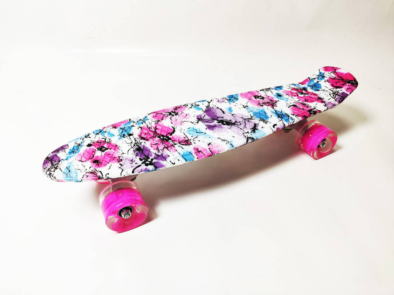 

Пенни Борд Penny Board 22Д Розовые Маки Светящиеся колеса, Розовый