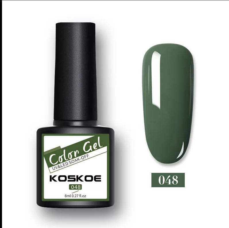 

8мл. Гель лак Color Gel Koskoe УФ UV, для маникюра, ногтей под лампу Зелёный 48