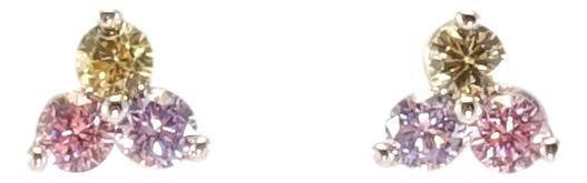 

Серьги Xuping Родий гвоздики (пусеты) "Разноцветные кристальные трилистники"