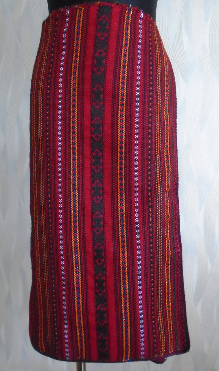 

Юбка тканая ручной работы (запаска плахта), Красный