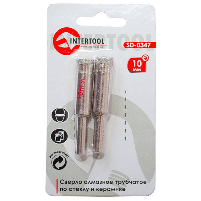 

Сверло алмазное трубчатое по стеклу и керамике 10 мм INTERTOOL SD-0347