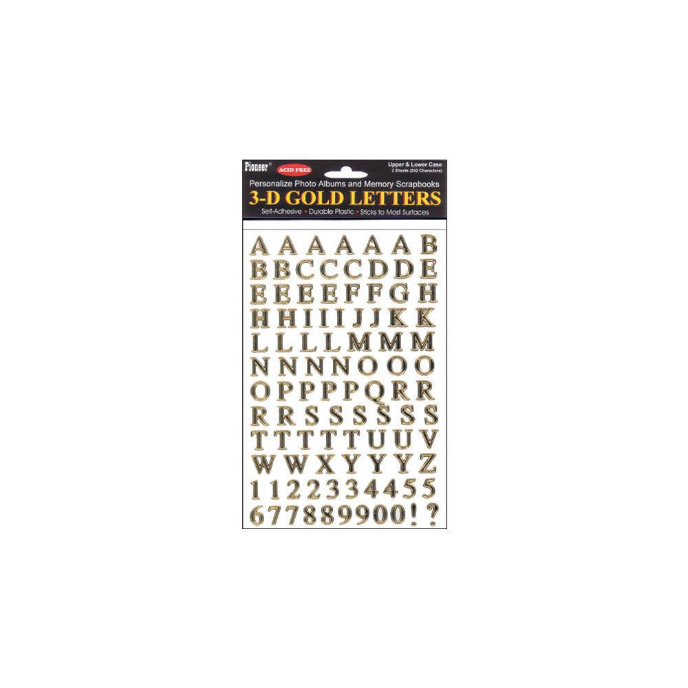 

Алфавіт із золотистим фольгуванням на плівці - Uppercase & Lowercase - Pioneer