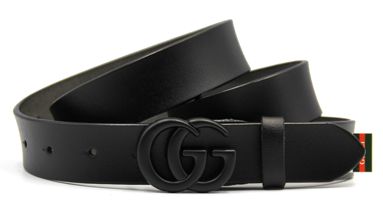 

Ремень женский GUCCI кожаный 30мм, Черный