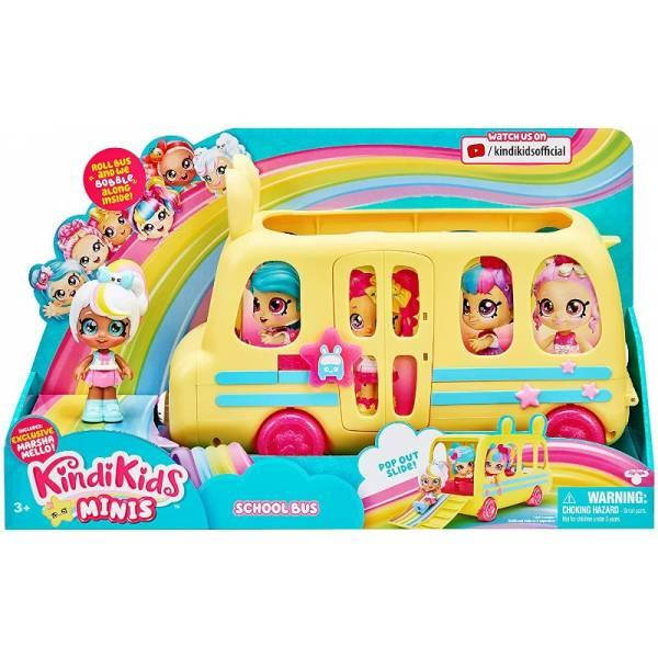 

Kindi Kids Minis Марша школьный автобус School Bus Collectible and Posable Bobble Head Кинди Кидс