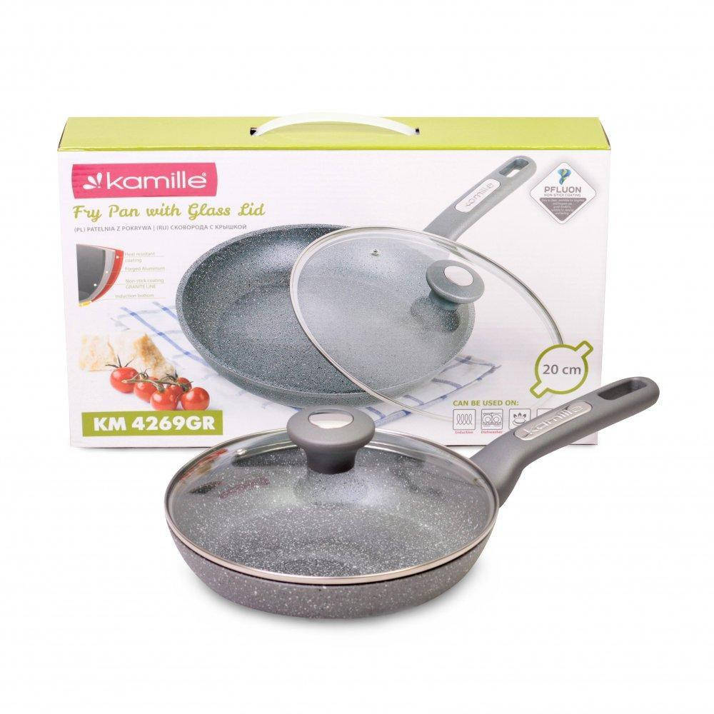 

Сковорода покрытие гранит 20 см Kamille 4269GR