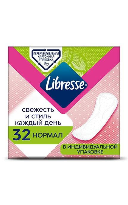 

Ежедневные прокладки Libresse Dailyfresh Normal ультратонкие, 32 шт.