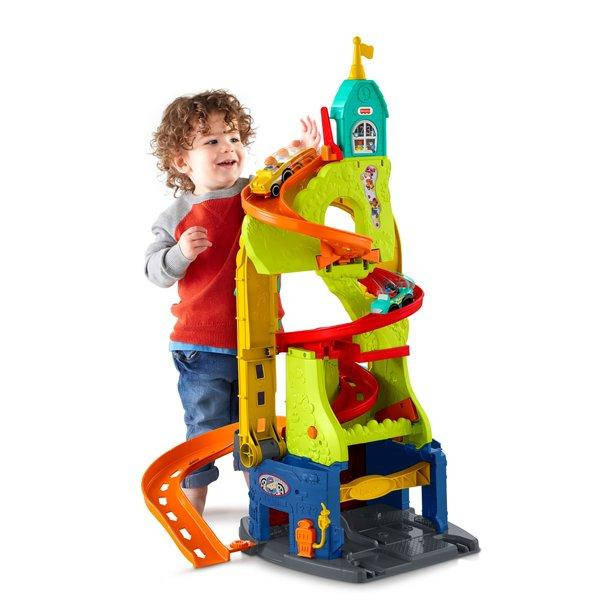 

Игровой набор Фишер Прайс Гоночный трек Небоскрёб Fisher-Price Little People Sit 'N Stand Skyway 2-In-1