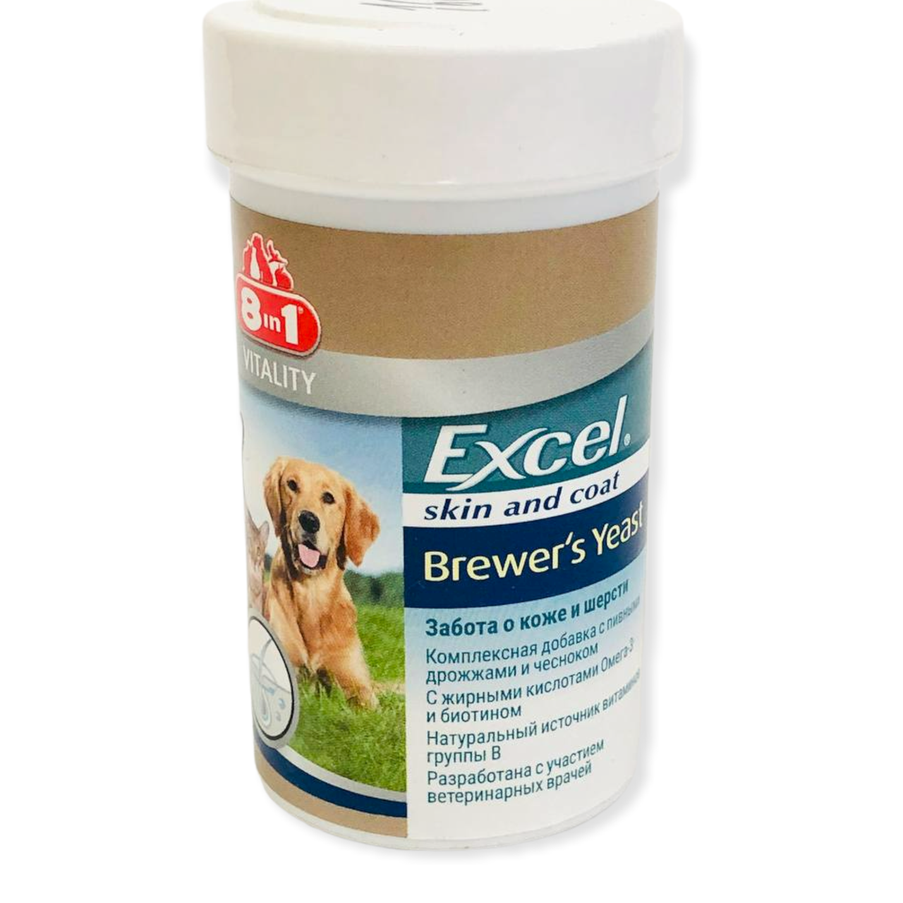 

Витамины 8in1 Excel Brewers Yeast Пивные дрожжи для кошек и собак таблетки 140 шт