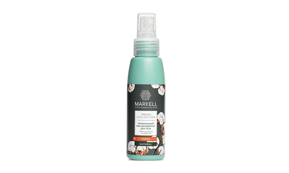 

Минеральний био-дезодорант для тела хлопок GREEN COLLECTION Markell