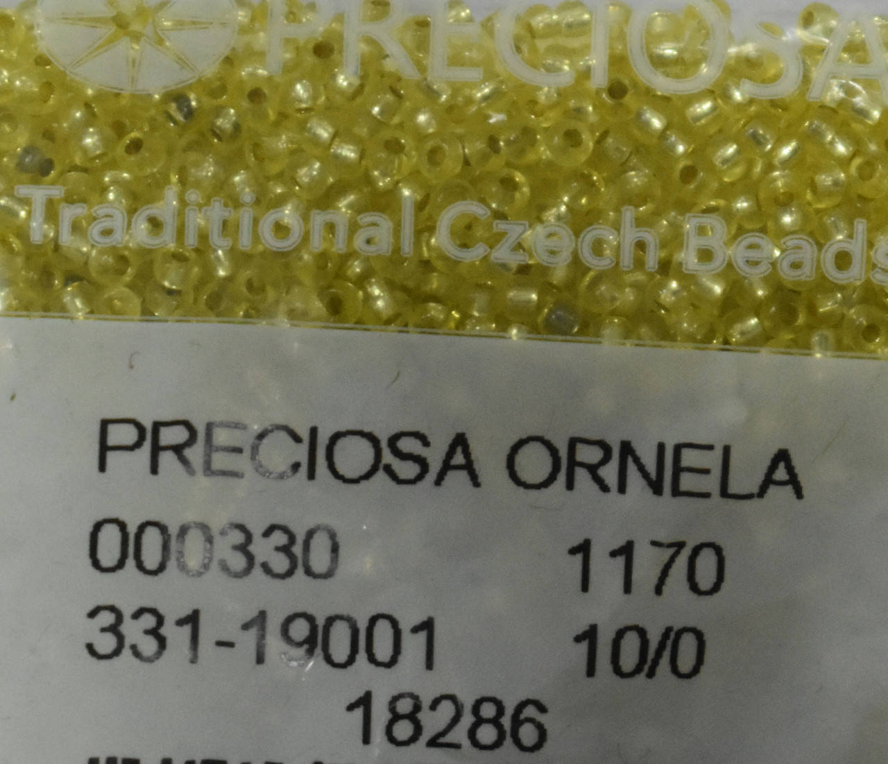 

Бисер Preciosa 10/0 цвет 18286 желтый 10г