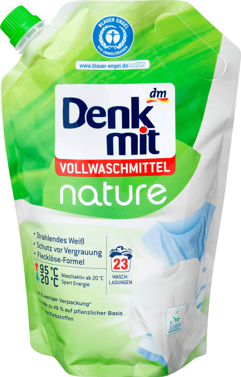 

Бесфосфатный гель для стирки белых вещей DenkMit Vollwaschmittel Nature