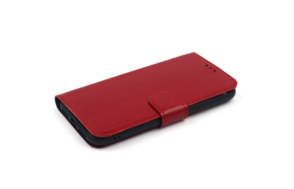 

Чехол книжка на Apple iPhone 11 из натуральной кожи Красный