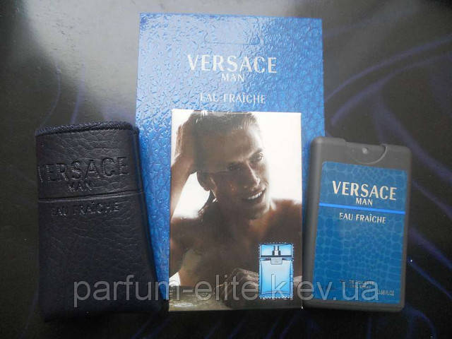 

Мужской пробник духов в кожаном чехле Versace Eau Fraishe Man 20ml