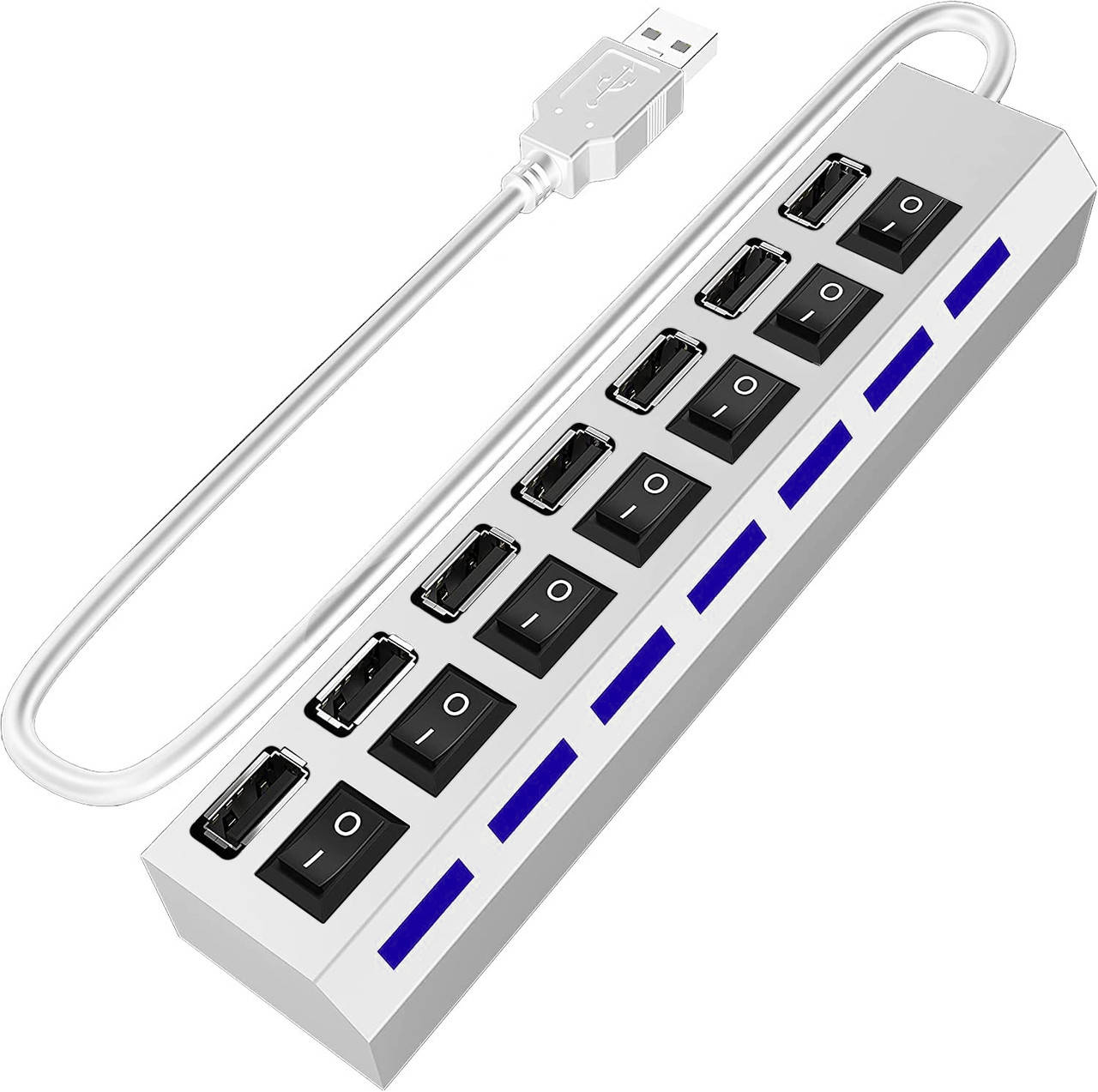 

USB 2.0 Hub | Хаб на 7 USB портов с переключателем Digital Lion UH-03, Белый