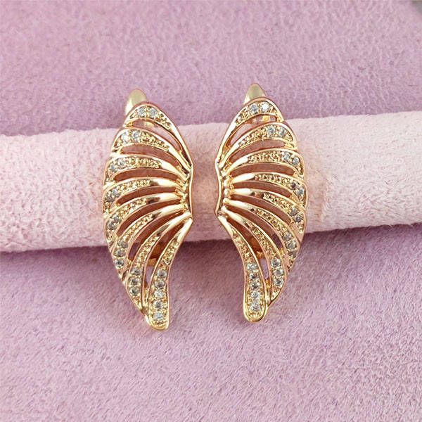 

Серьги Xuping Ангелина медицинское золото позолота 18К английский замок А/В 1-1102