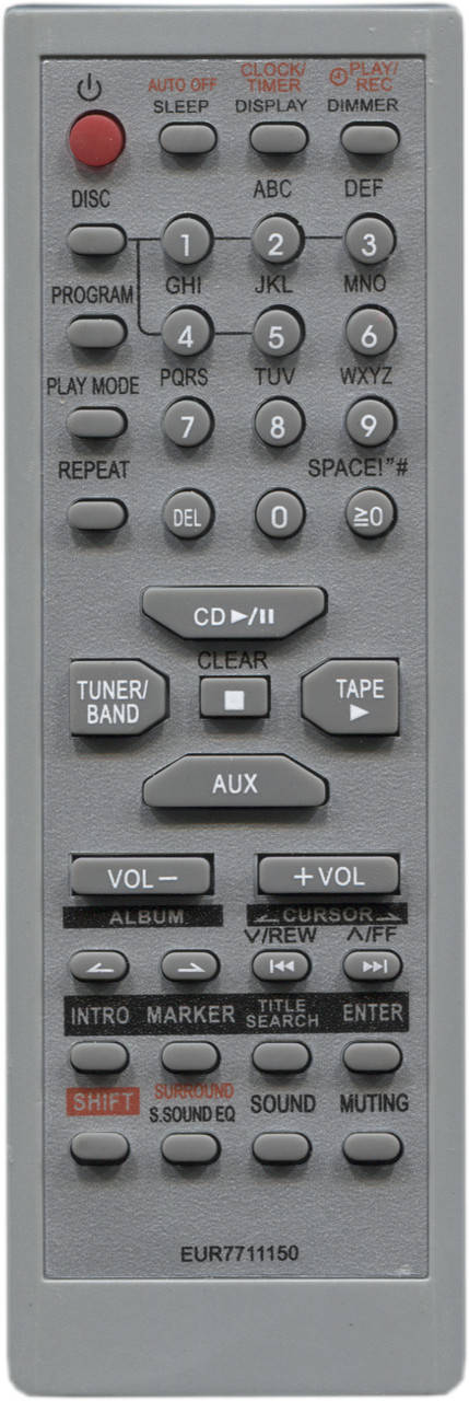 

Пульт для музыкального центра Panasonic EUR7711150