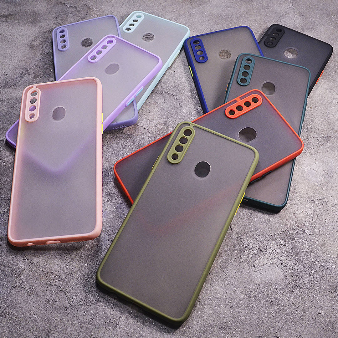 

Пластиковый чехол с цветными боками и защитой на камеру Samsung Galaxy A20s 2019 A207