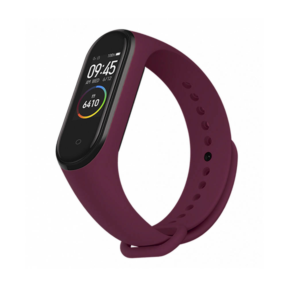 

Ремешок к браслету Mi Band 4 3 силиконовый Марсала