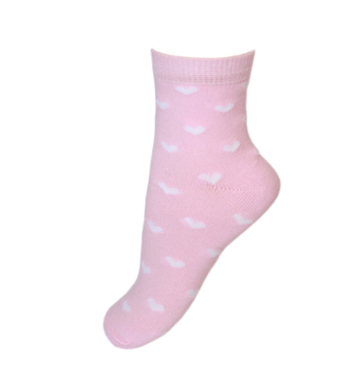 

Носки для девочки с принтом сердечки Twinsocks 14-16(21-26), 18-20(27-32), 22-24(33-37) белые, серые, розовые Розовый, 18-20