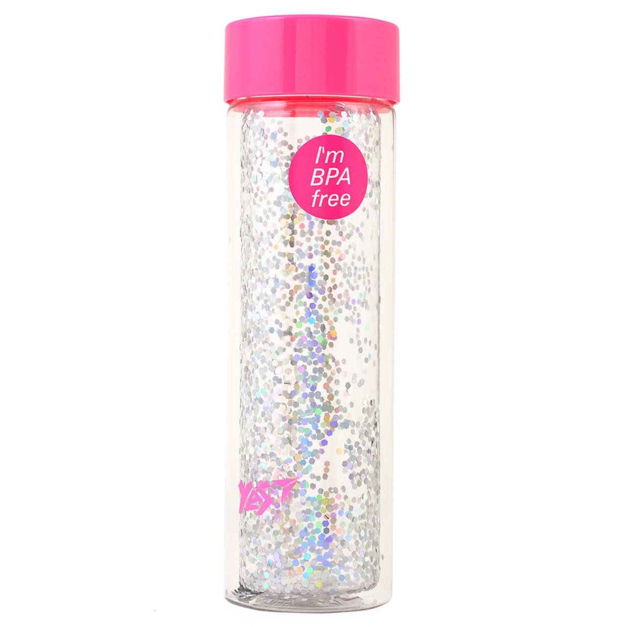 

Бутылка для воды YES с блестками "Sparkle", 570мл, крышка розового цвета код: 707006