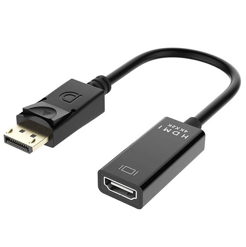 

Кабель переходник DisplayPort DP на HDMI 4K, Черный