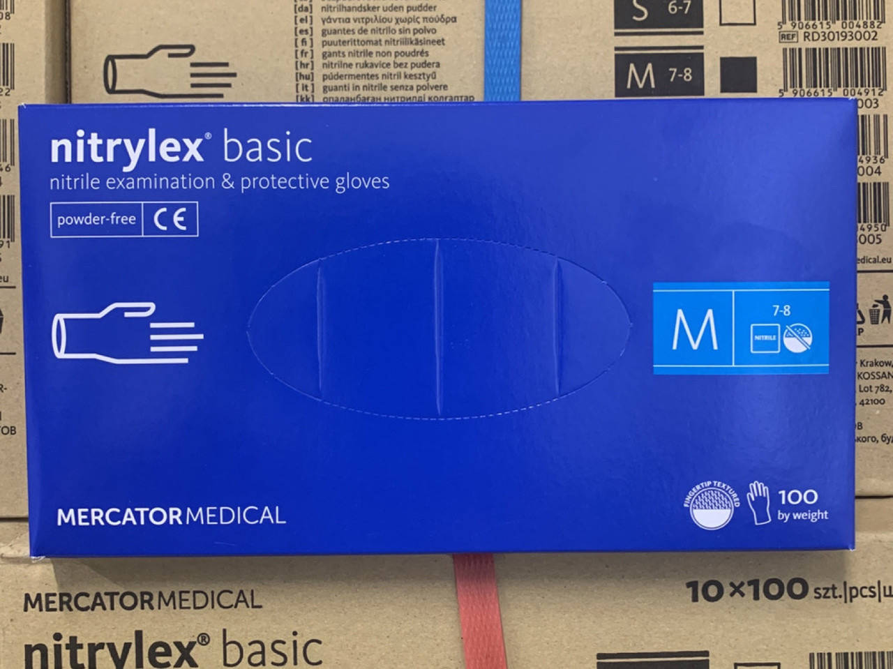 

Перчатки нитриловые 100 штук размеры M Nitrylex basic