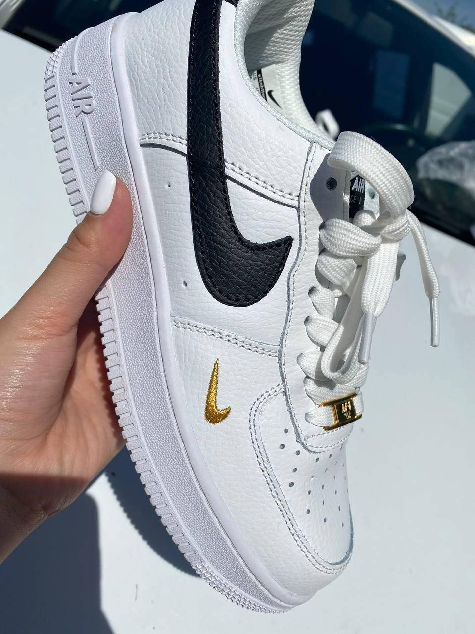 

Женские кроссовки Nike Air Force белые,натуральная кожа