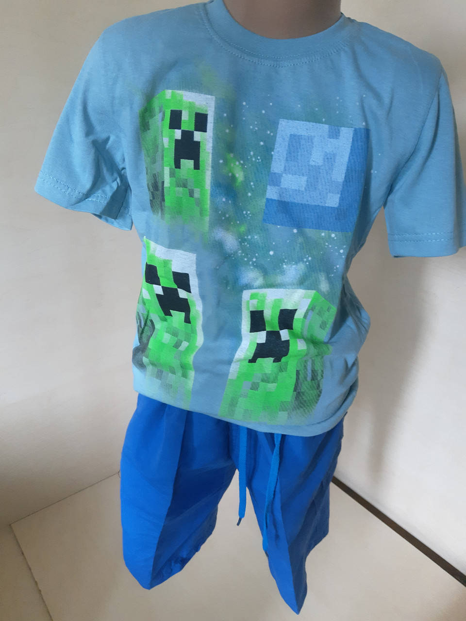 

Летний костюм для мальчика футболка шорты Майнкрафт р. 122 128 134 140 146