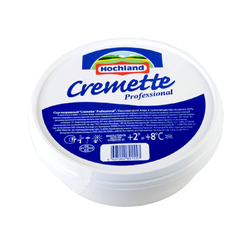 

Крем-сыр творожный Cremette "Hochland" ведро 2 kg